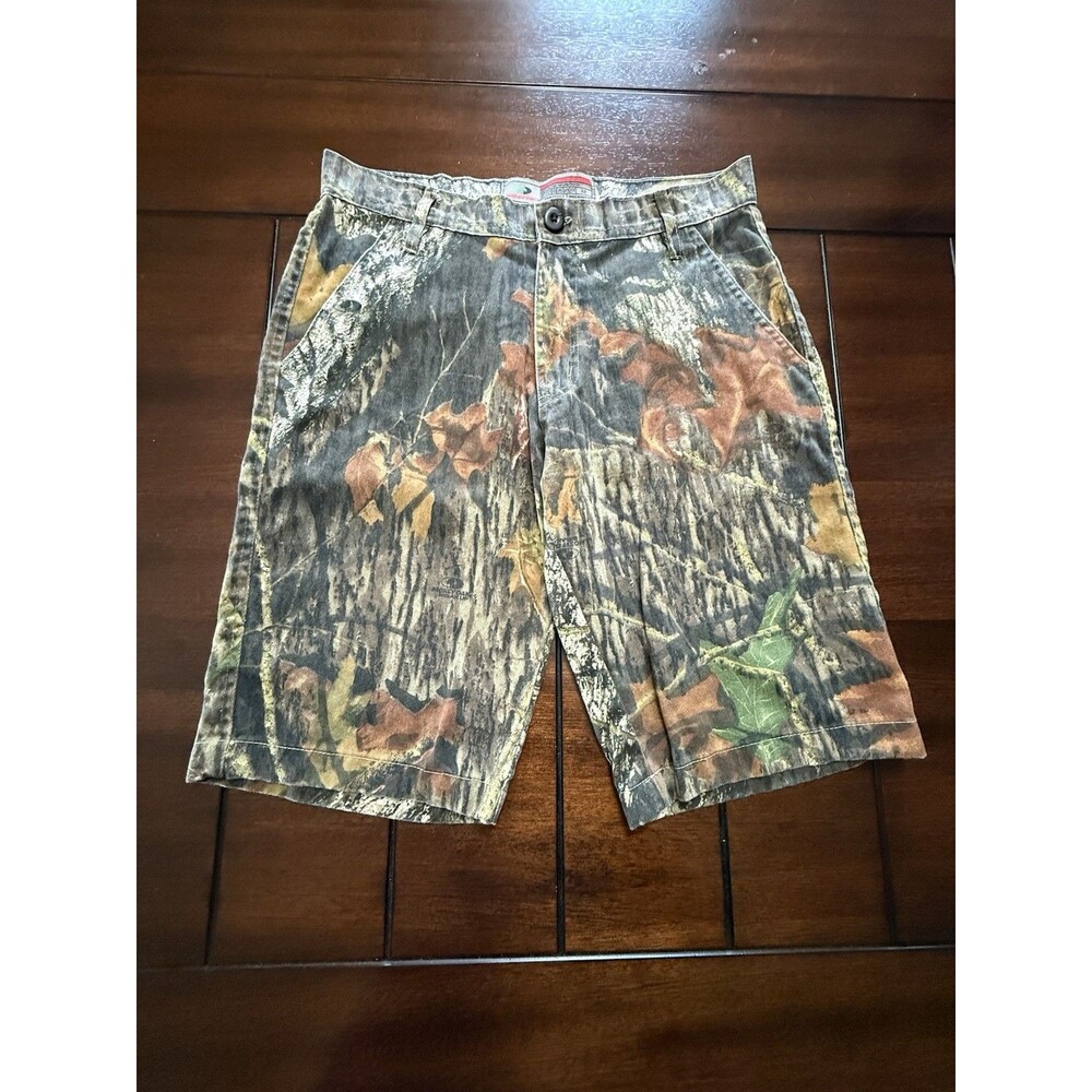 🔥NEW - Mossy Oak Camouflage Hunting Y2K Style Shorts Sz 32 Break Up